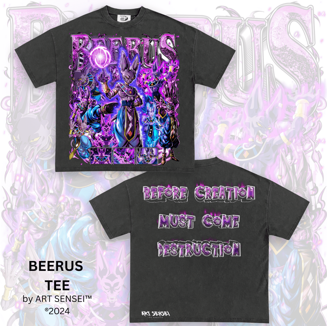 Art Sensei BEERUS TEE DOUBLE SIDE PRINT