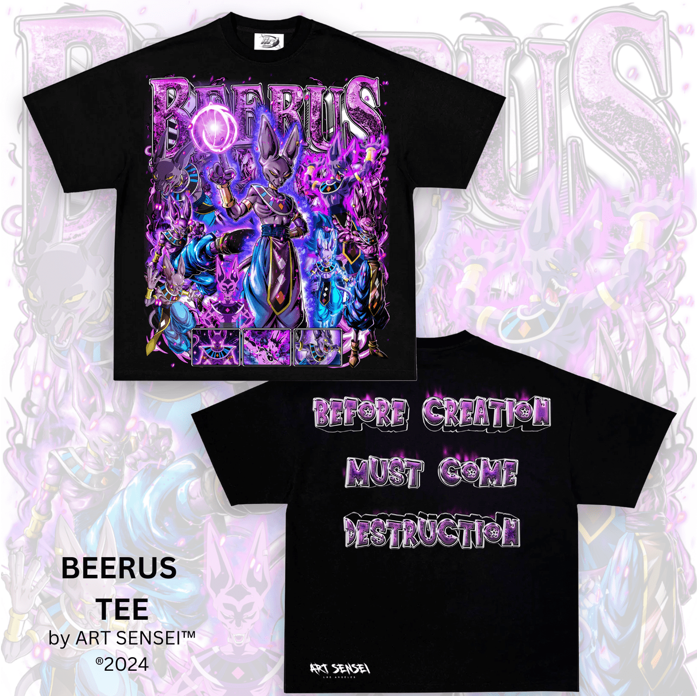 Art Sensei BEERUS TEE DOUBLE SIDE PRINT