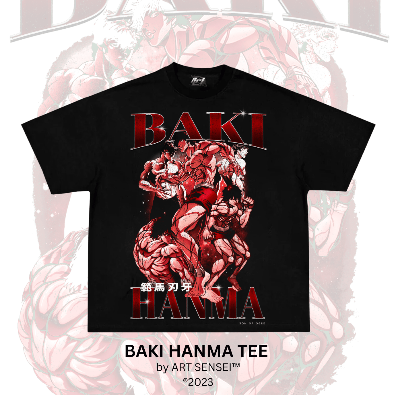 Art Sensei BLACK / S BAKI HANMA TEE (B)