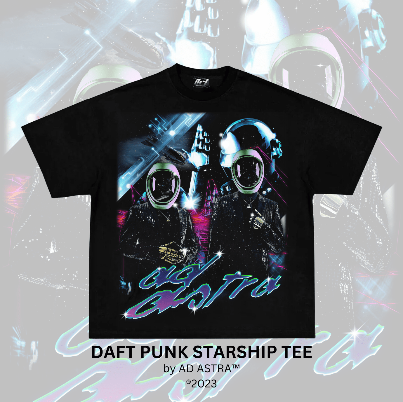 Art Sensei BLACK / S DAFT PUNK STARSHIP TEE