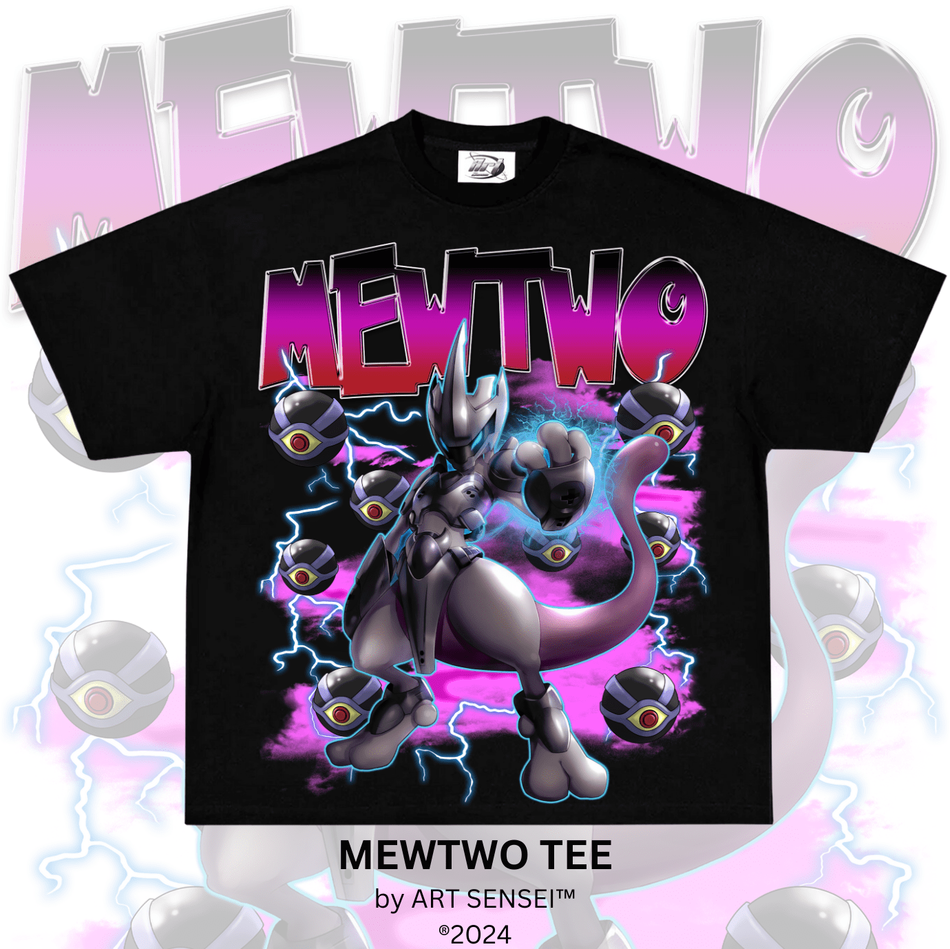 Art Sensei BLACK / S MEWTWO TEE