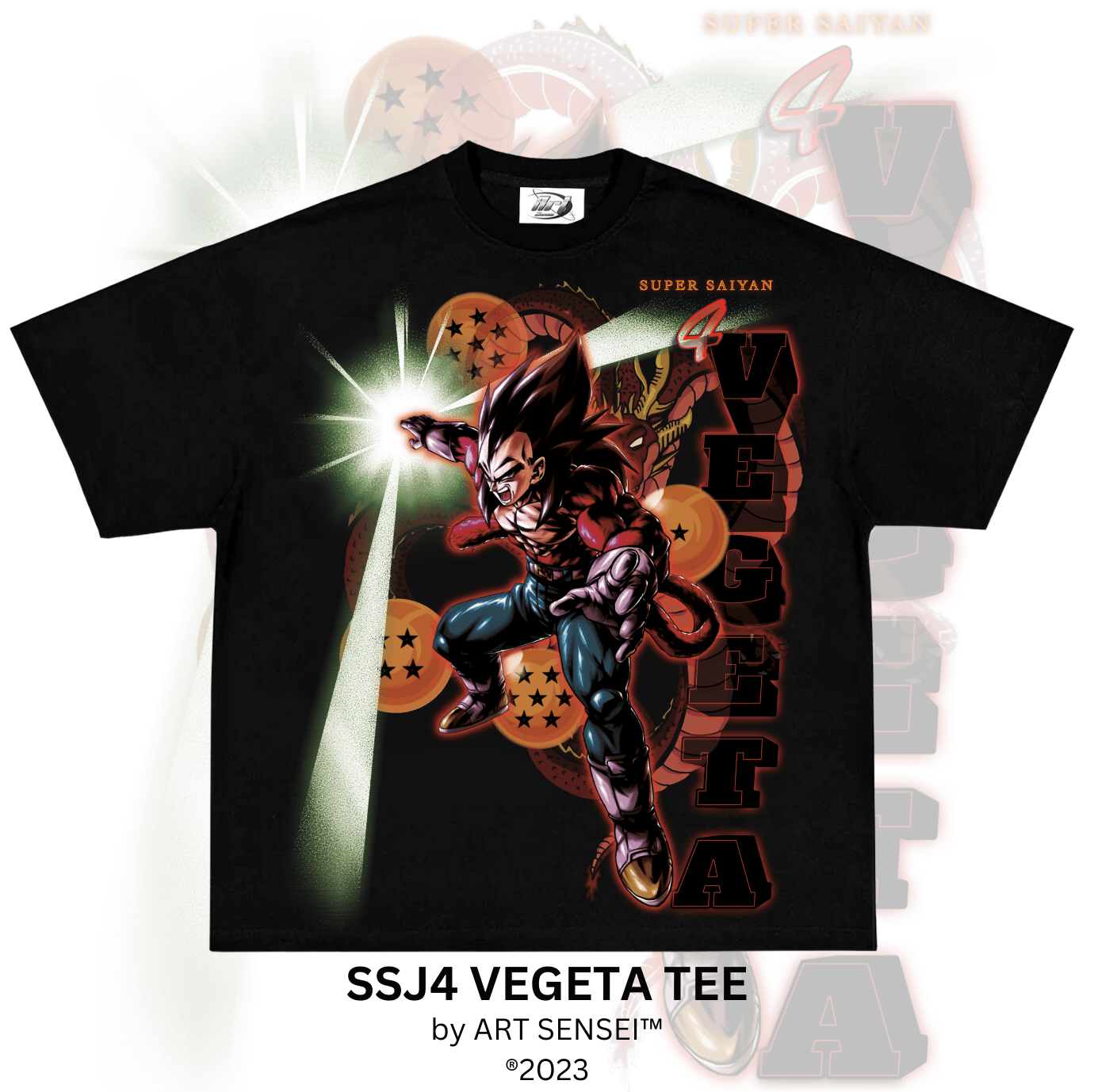 Art Sensei BLACK / S SSJ4 VEGETA TEE