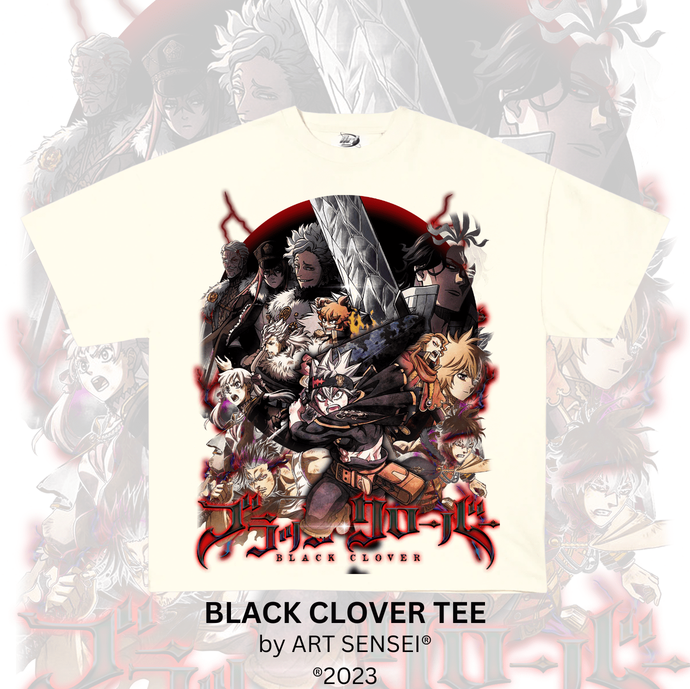 Art Sensei CREAM / S BLACK CLOVER TEE