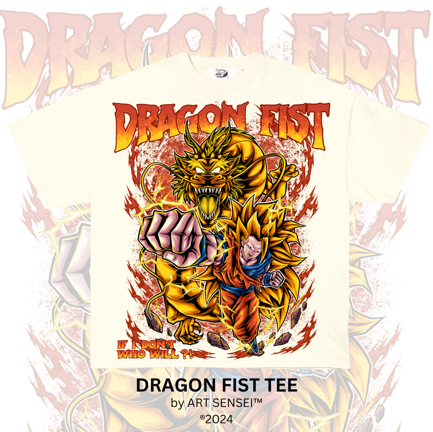 Art Sensei CREAM / S DRAGON FIST TEE