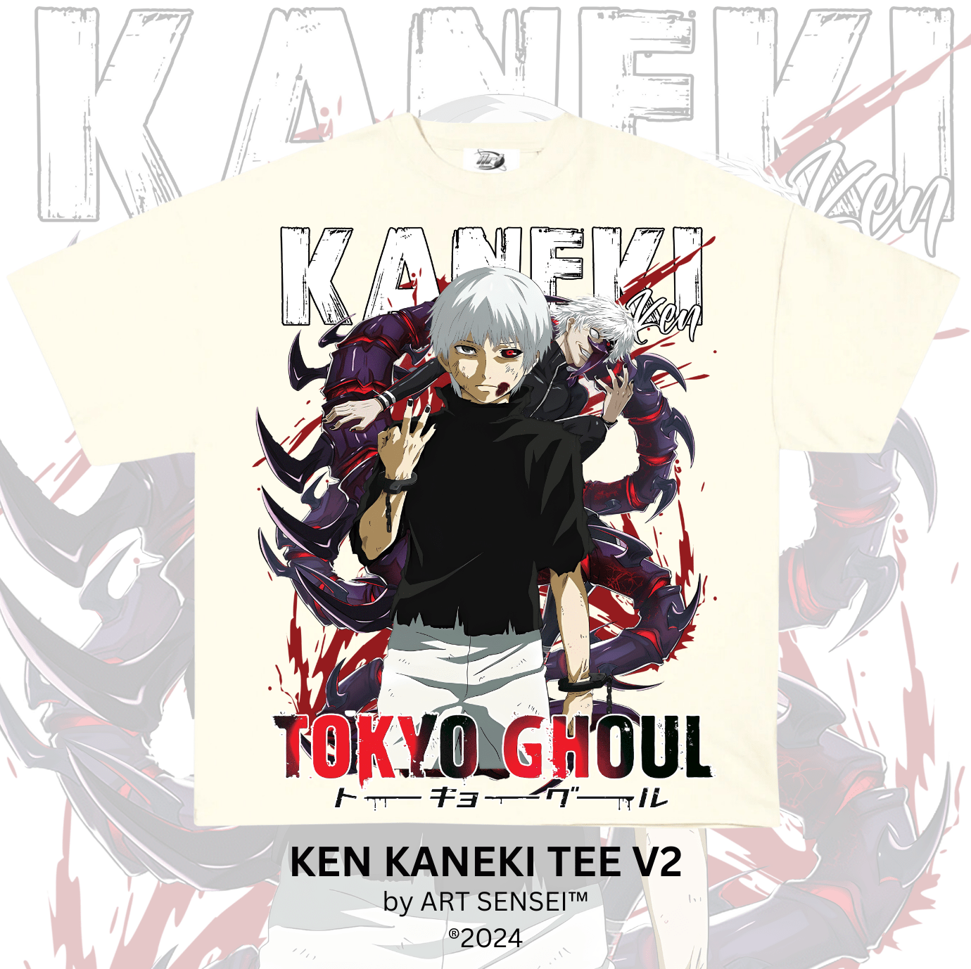 Art Sensei CREAM / S KEN KANEKI TEE V2