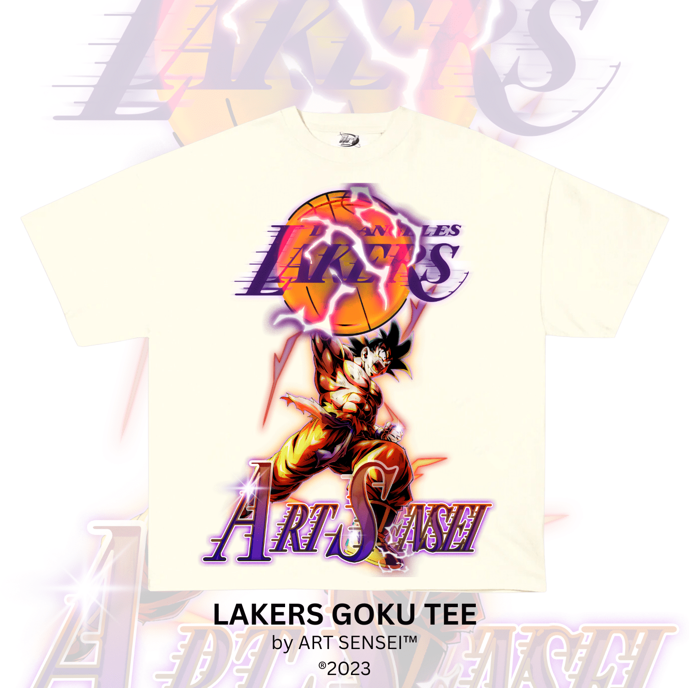 Art Sensei CREAM / S LAKERS GOKU TEE