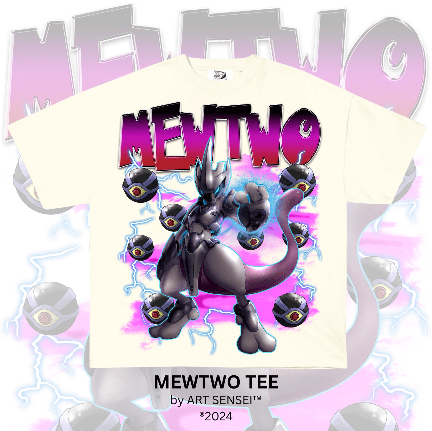 Art Sensei CREAM / S MEWTWO TEE