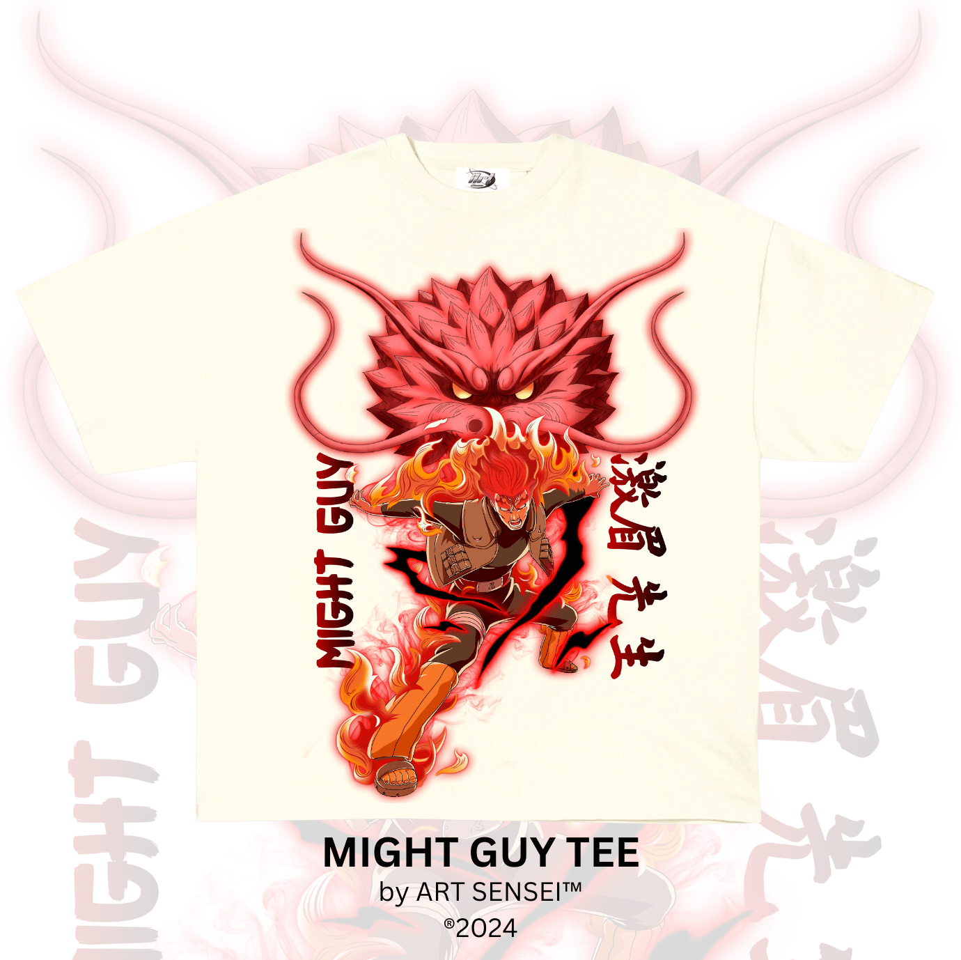 Art Sensei CREAM / S MIGHT GUY TEE