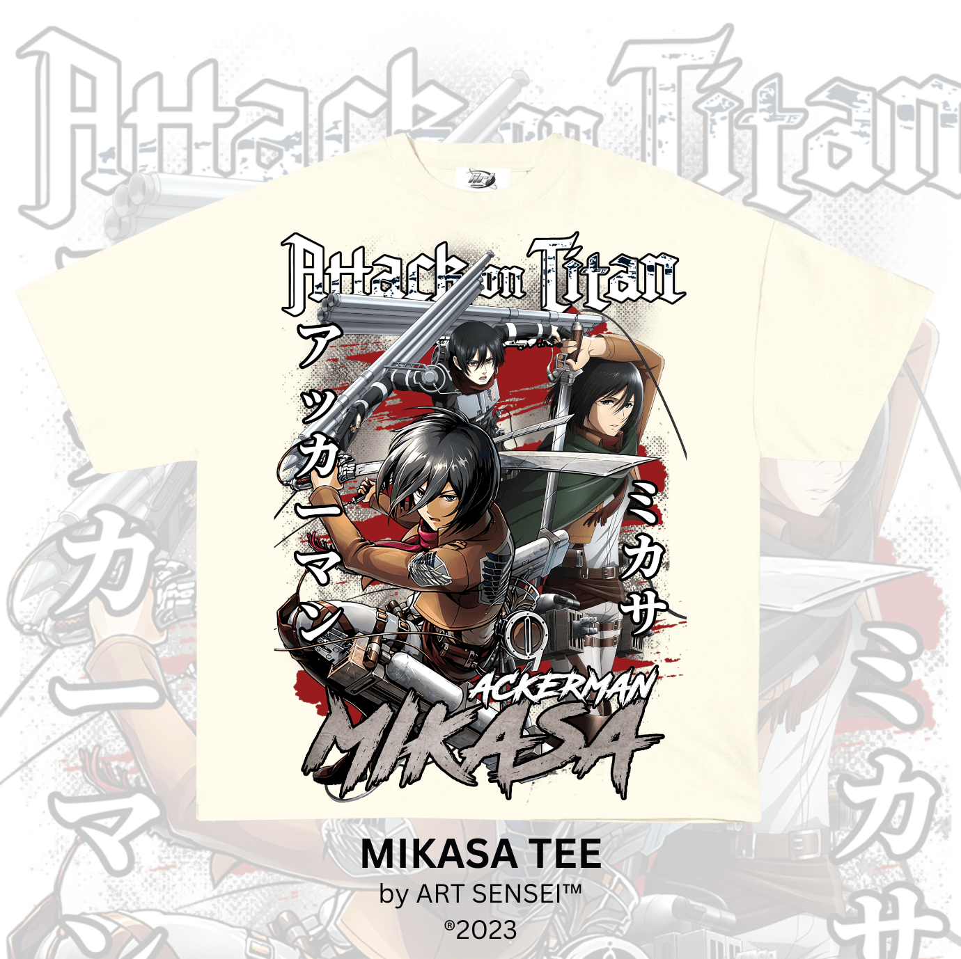 Art Sensei CREAM / S MIKASA TEE