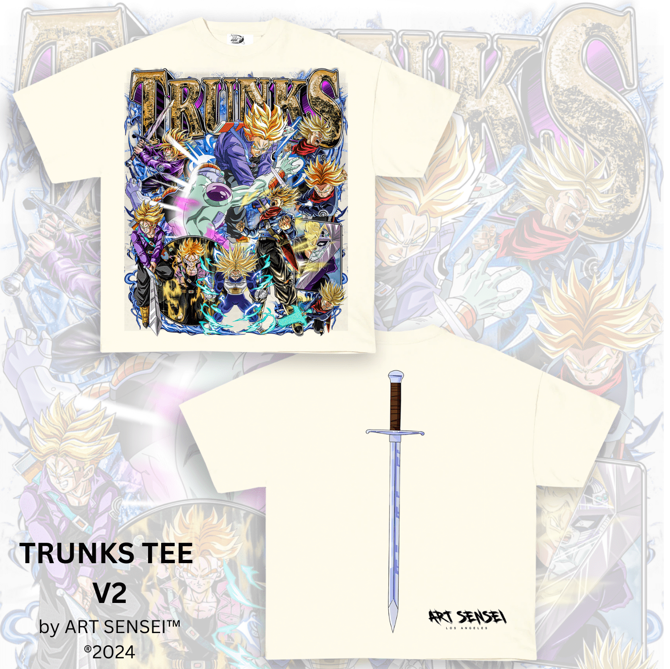 Art Sensei CREAM / S TRUNKS TEE V2 DOUBLE SIDE PRINT