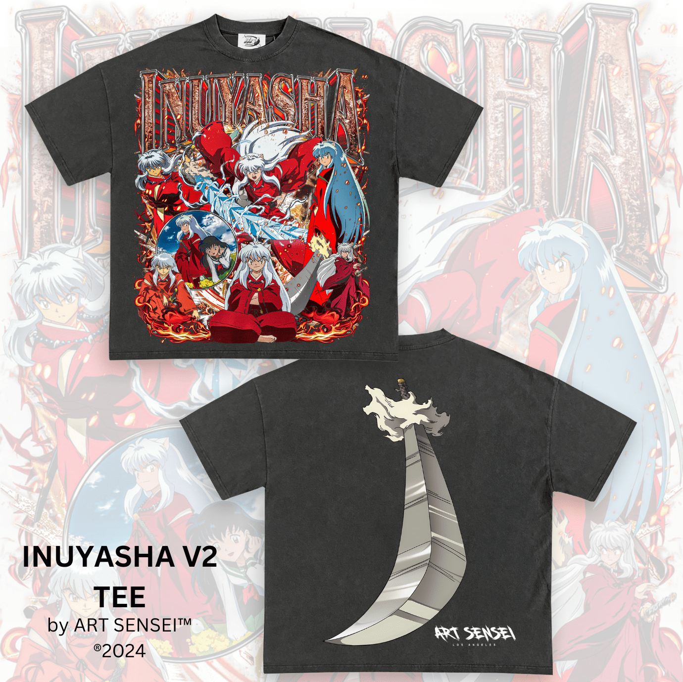 Art Sensei INUYASHA TEE V2 DOUBLE SIDE PRINT