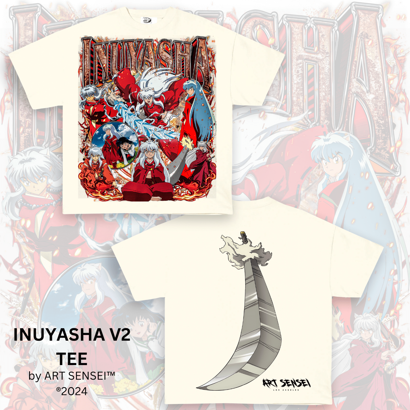 Art Sensei INUYASHA TEE V2 DOUBLE SIDE PRINT