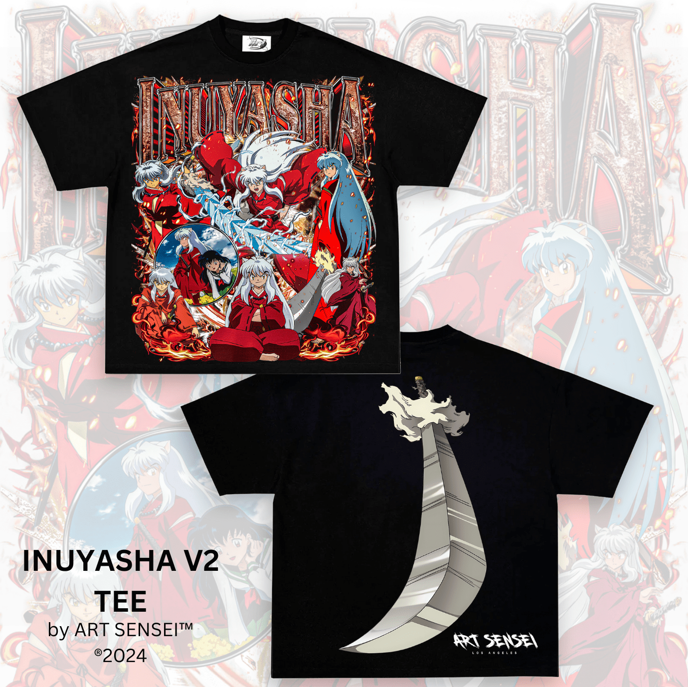 Art Sensei INUYASHA TEE V2 DOUBLE SIDE PRINT