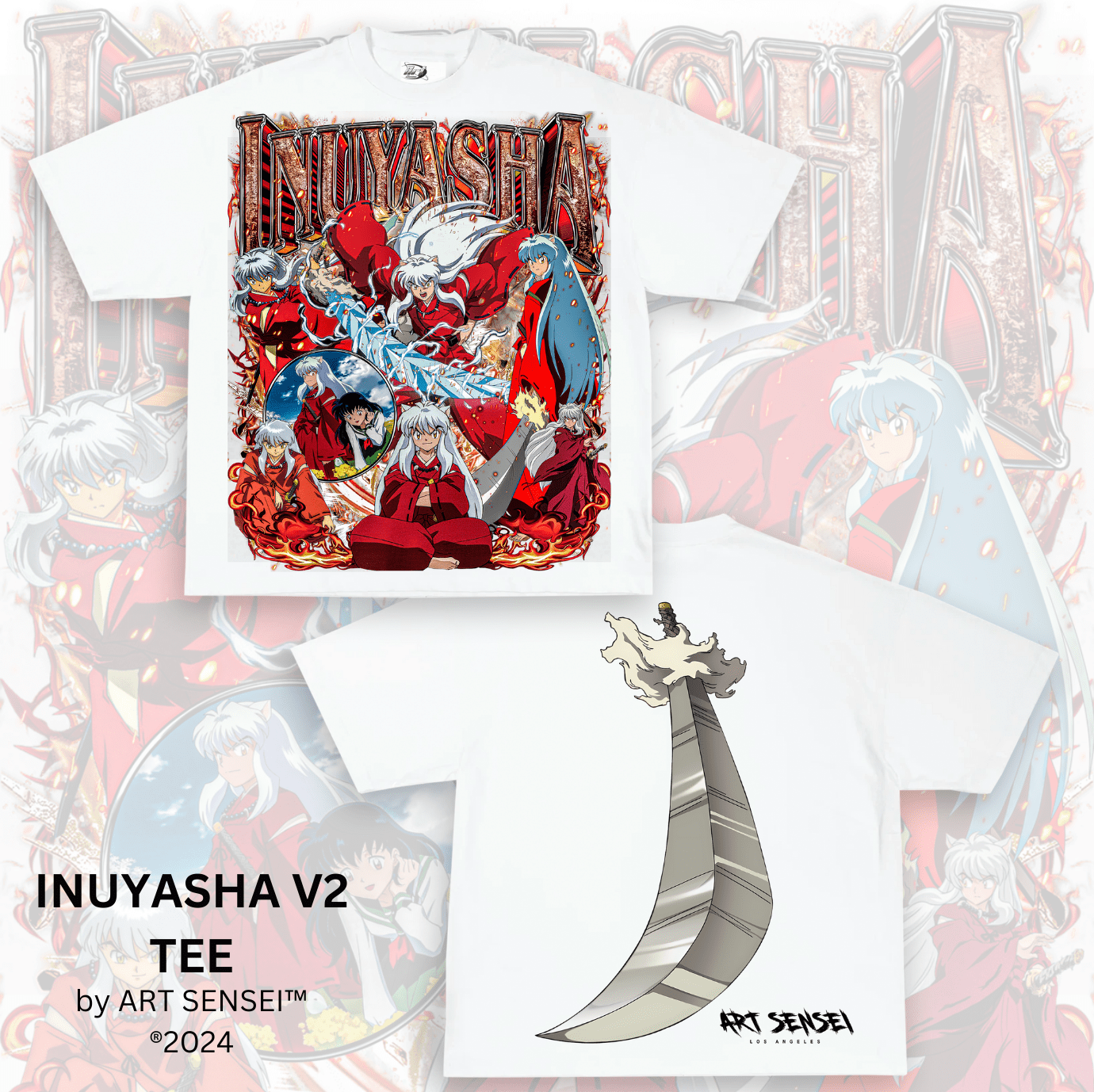 Art Sensei INUYASHA TEE V2 DOUBLE SIDE PRINT