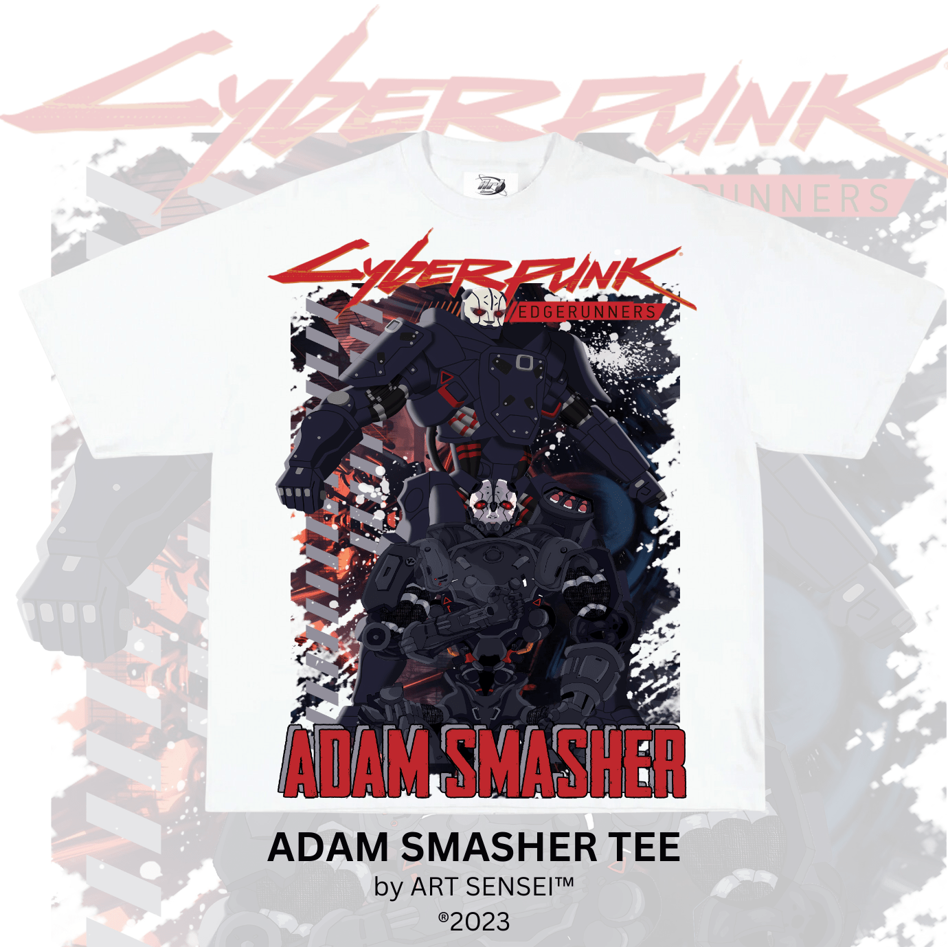 Art Sensei WHITE / S ADAM SMASHER TEE