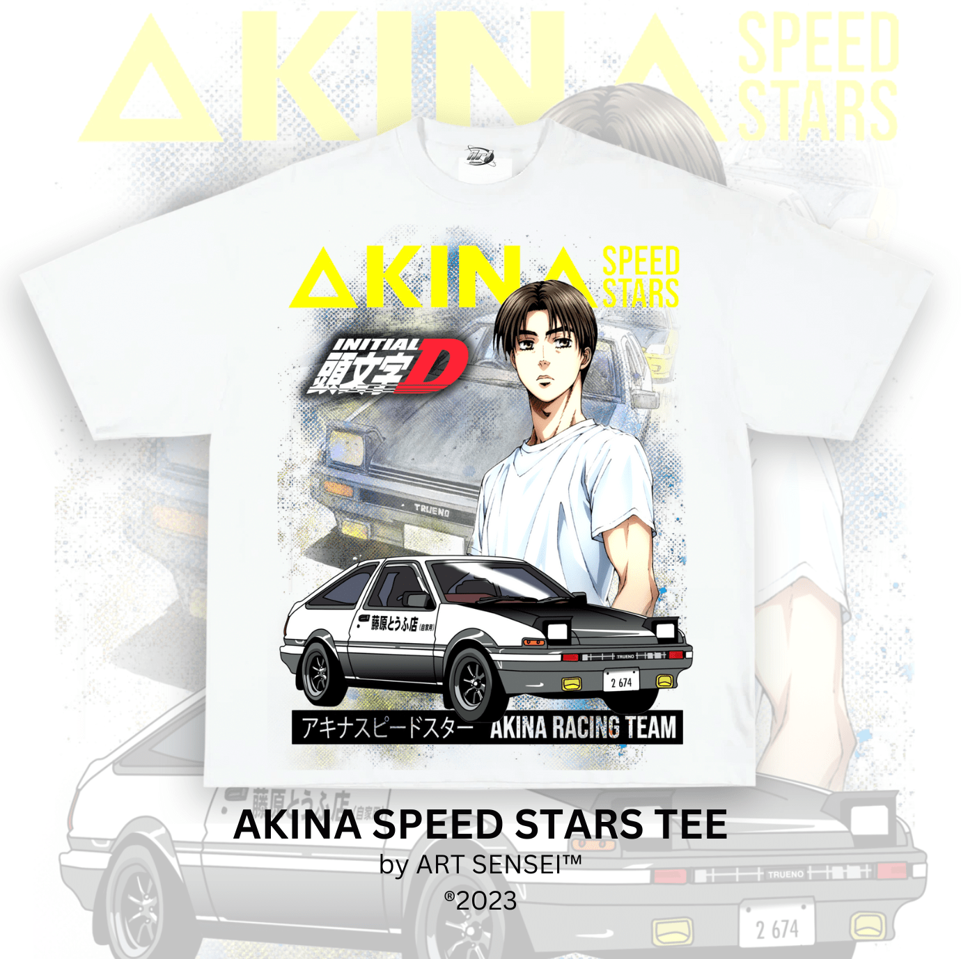 Art Sensei WHITE / S AKINA SPEED STARS TEE