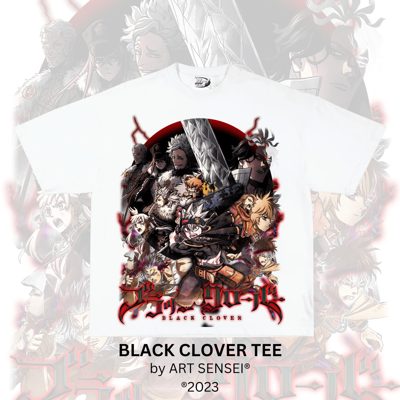 Art Sensei WHITE / S BLACK CLOVER TEE