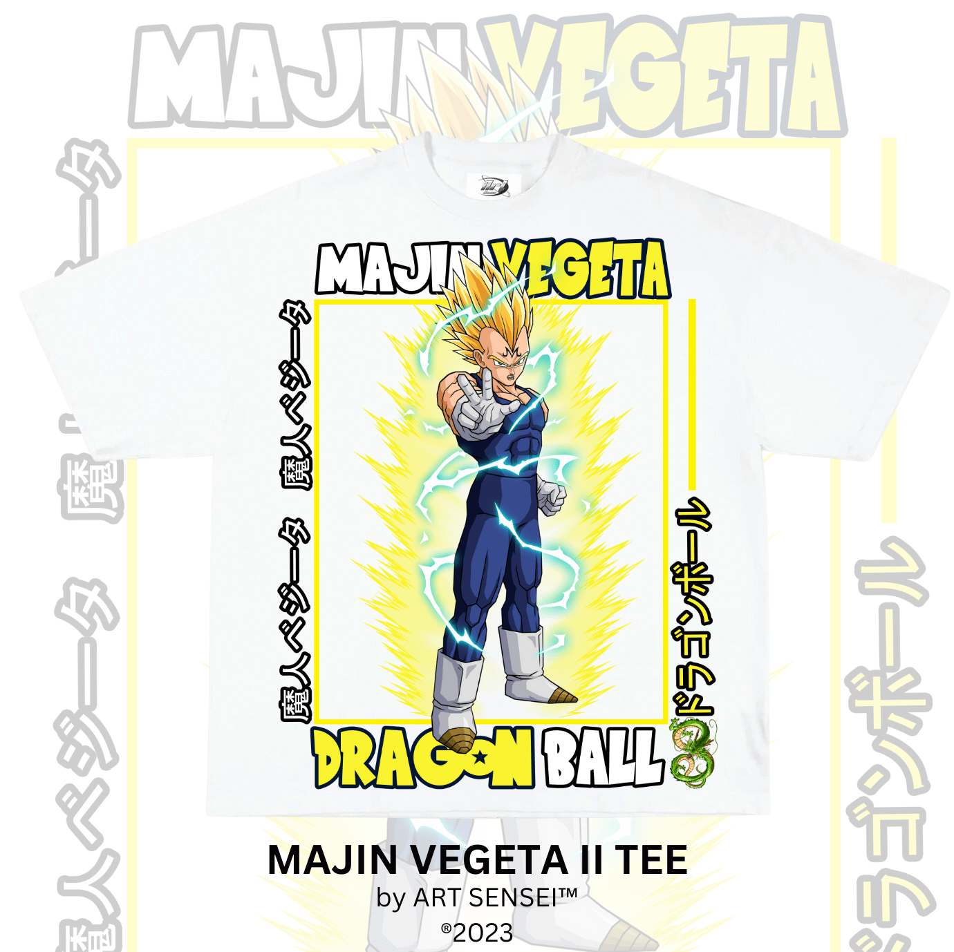 Art Sensei WHITE / S MAJIN VEGETA II TEE