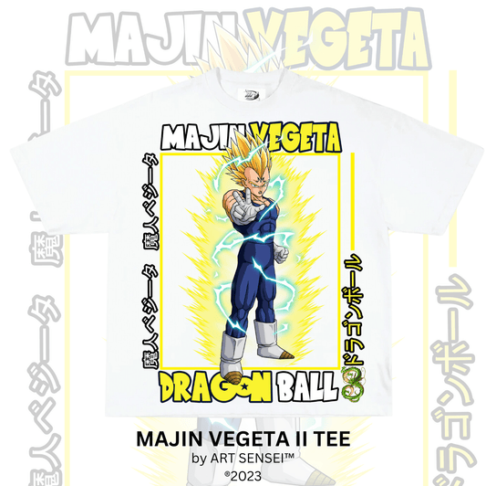 Art Sensei WHITE / S MAJIN VEGETA II TEE