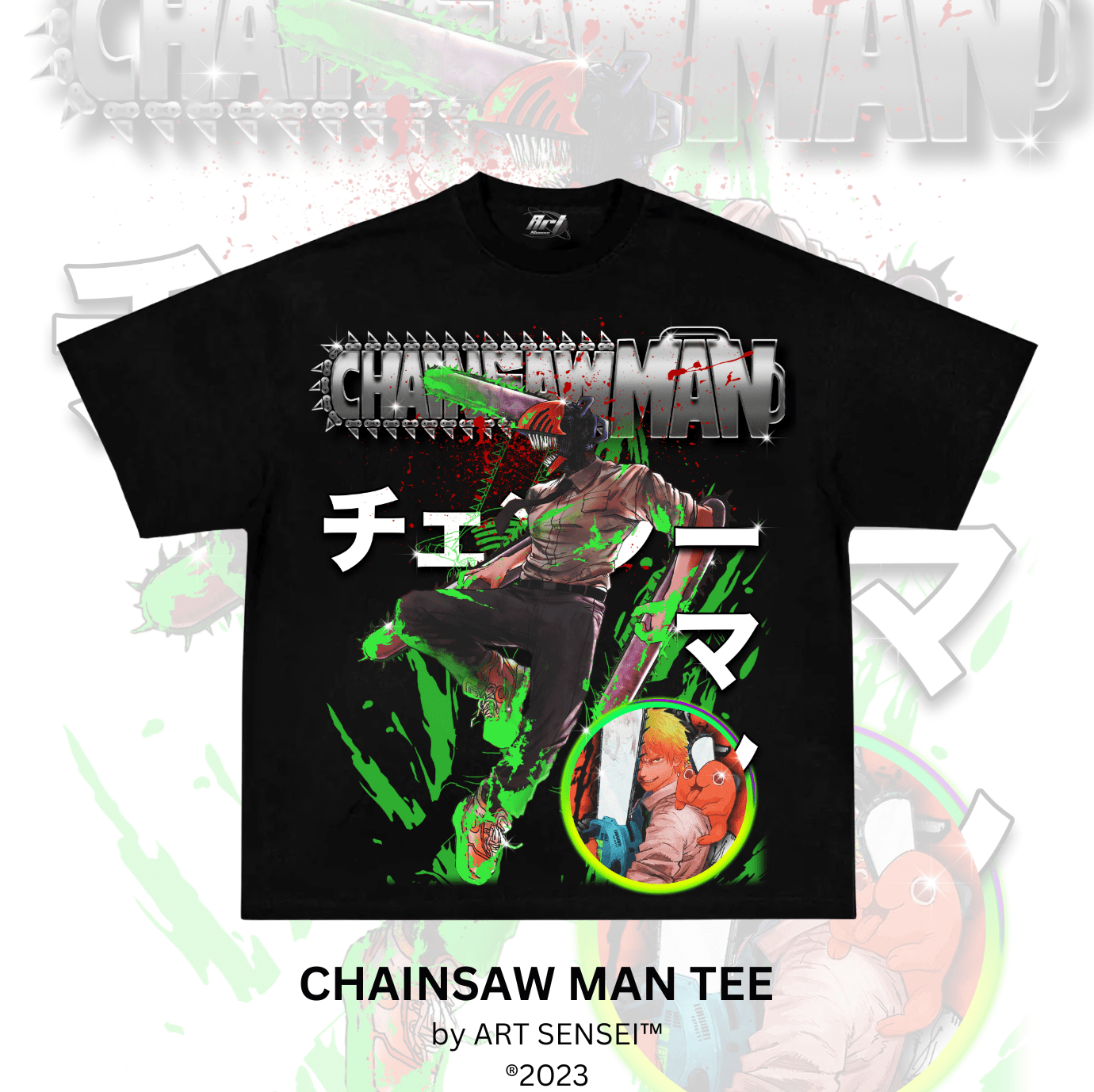 Art Sensei BLACK / S CHAINSAW MAN TEE (B)