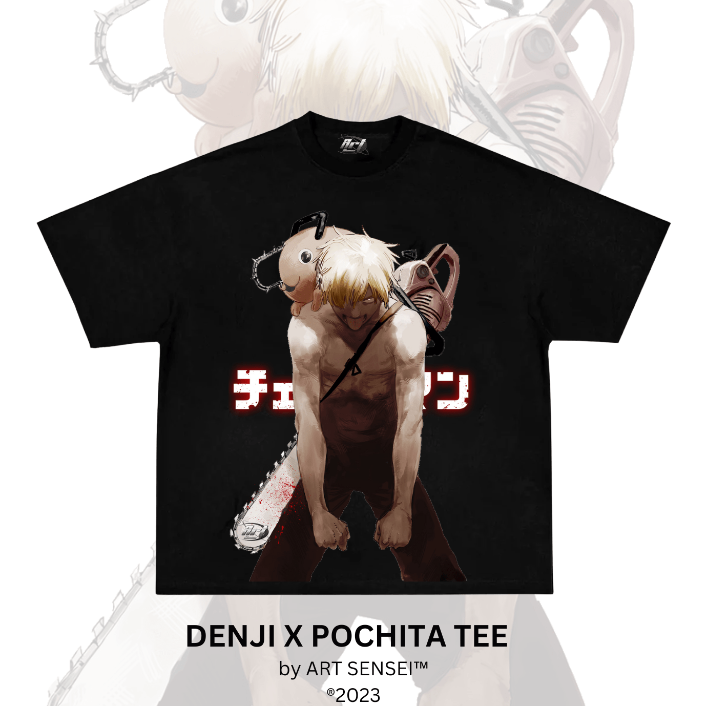 Art Sensei BLACK / S DENJI X POCHITA TEE (B)