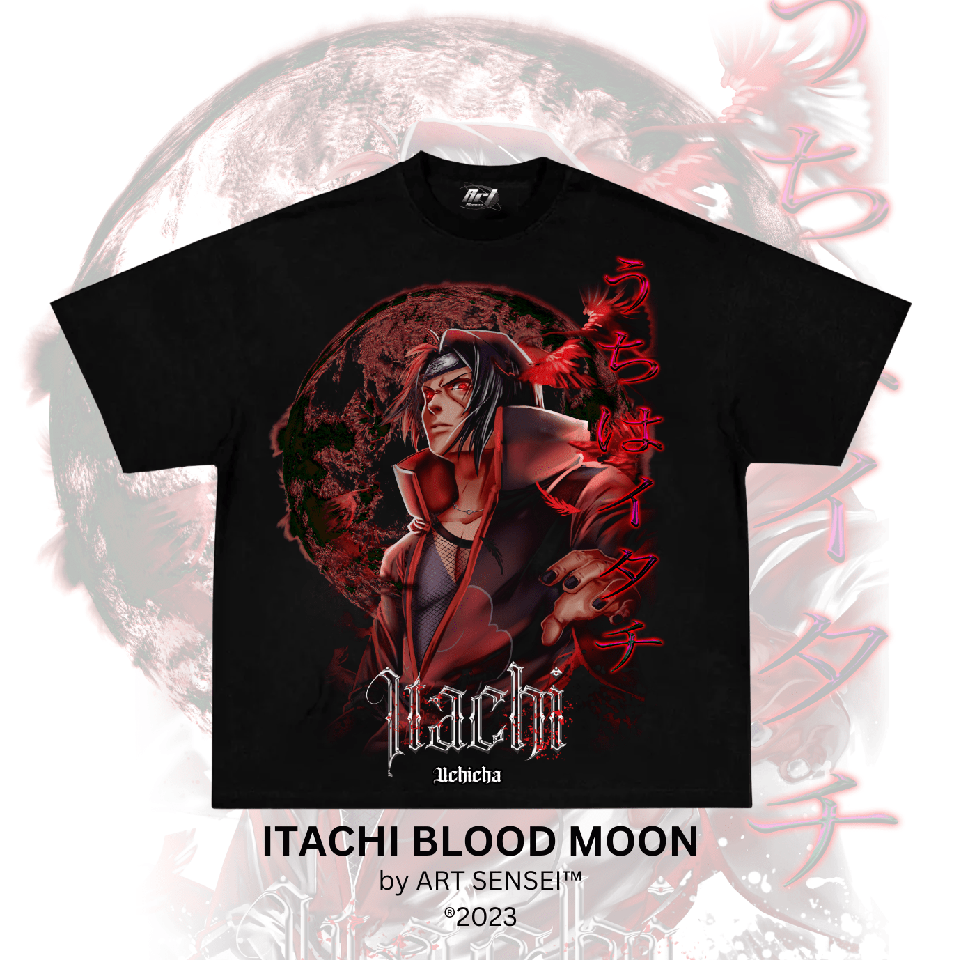 Art Sensei BLACK / S ITACHI BLOOD MOON TEE (P)