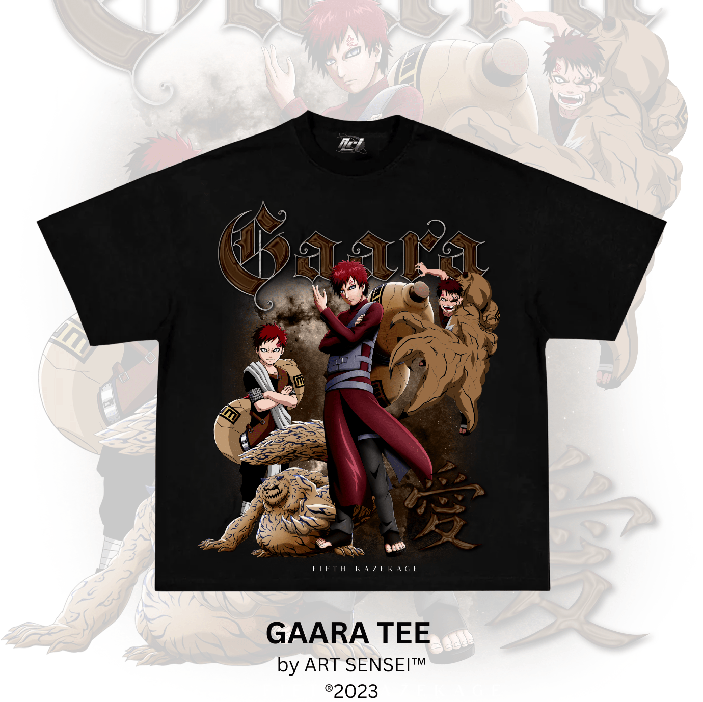 Art Sensei BLACK / S NARUTO GAARA TEE (P)