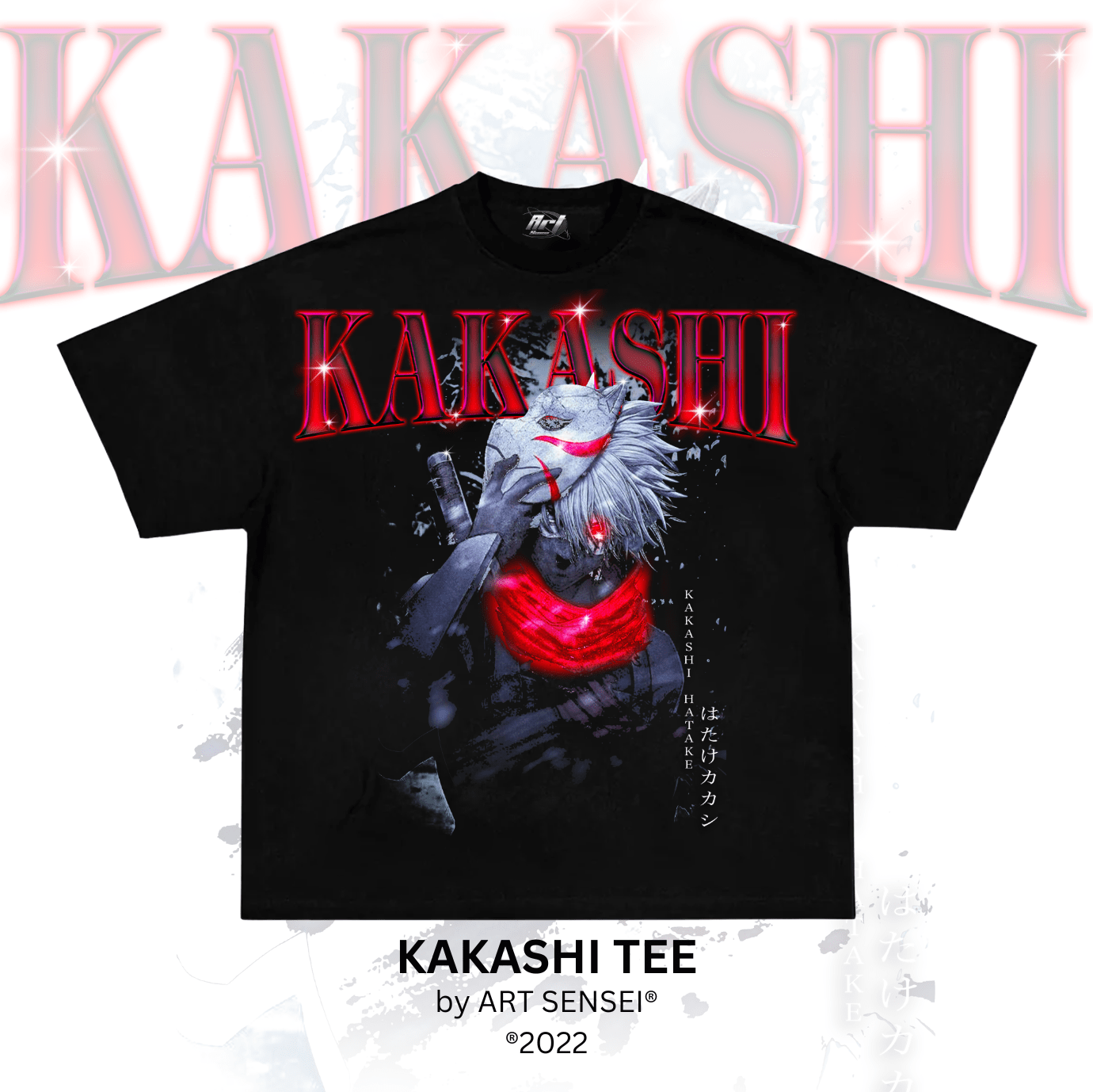 Art Sensei BLACK / S NARUTO KAKASHI TEE (B)