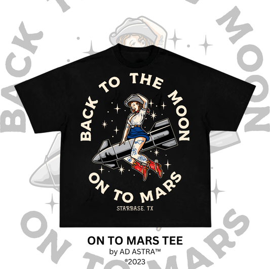 Art Sensei BLACK / S ON TO MARS TEE