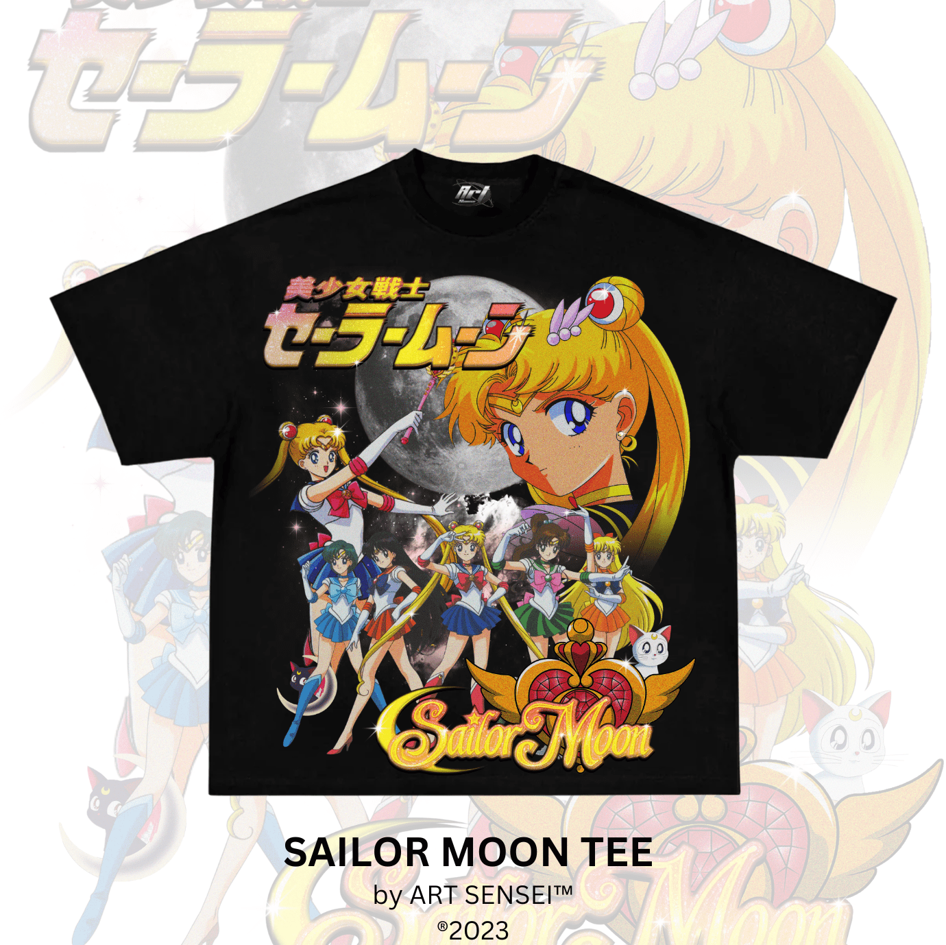 Art Sensei BLACK / S SAILOR MOON TEE (B)