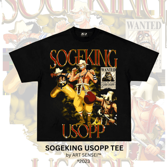 Art Sensei BLACK / S SOGEKING USOPP TEE (B)