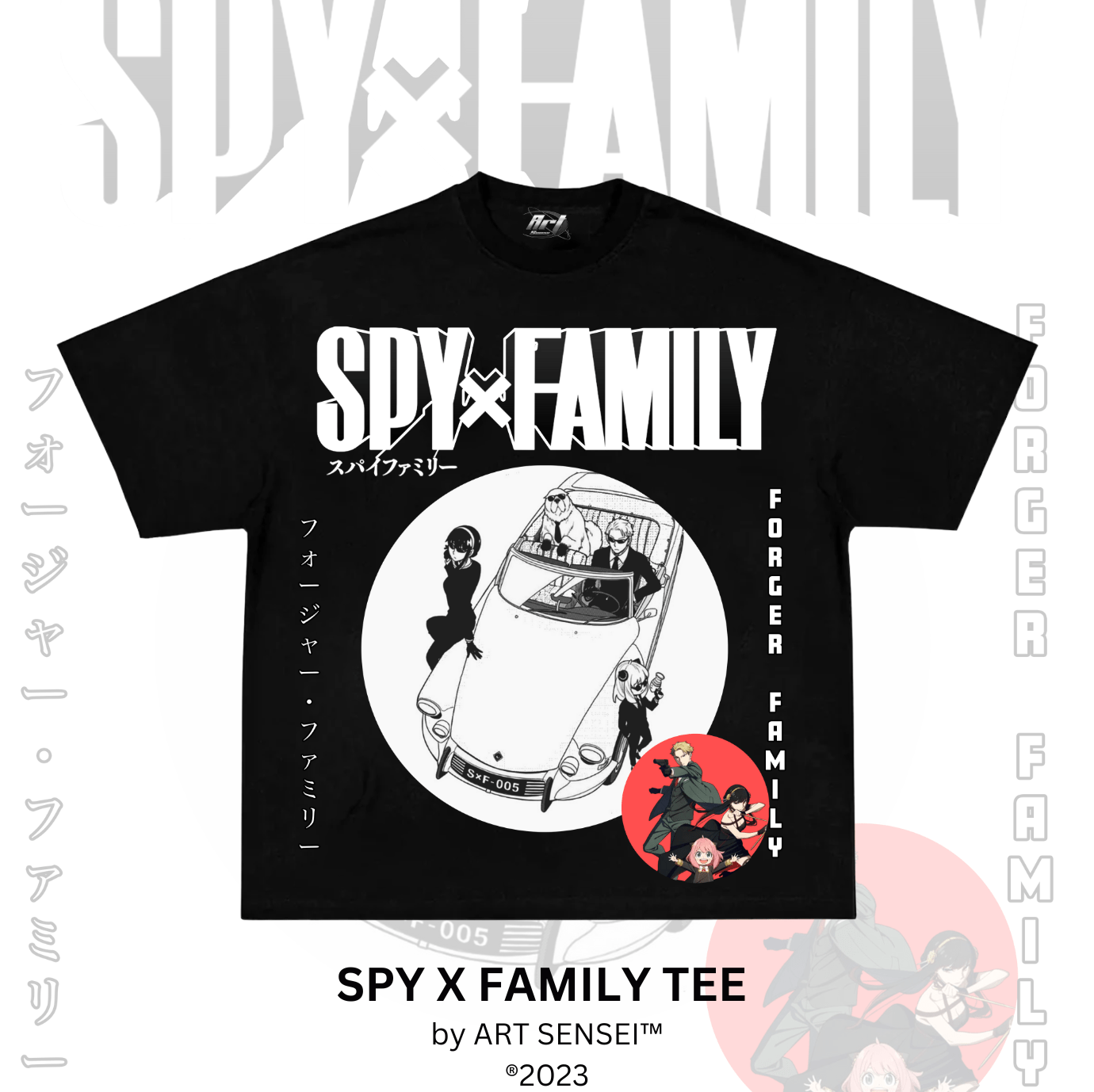 Art Sensei BLACK / S SPY X FAMILY TEE (P)