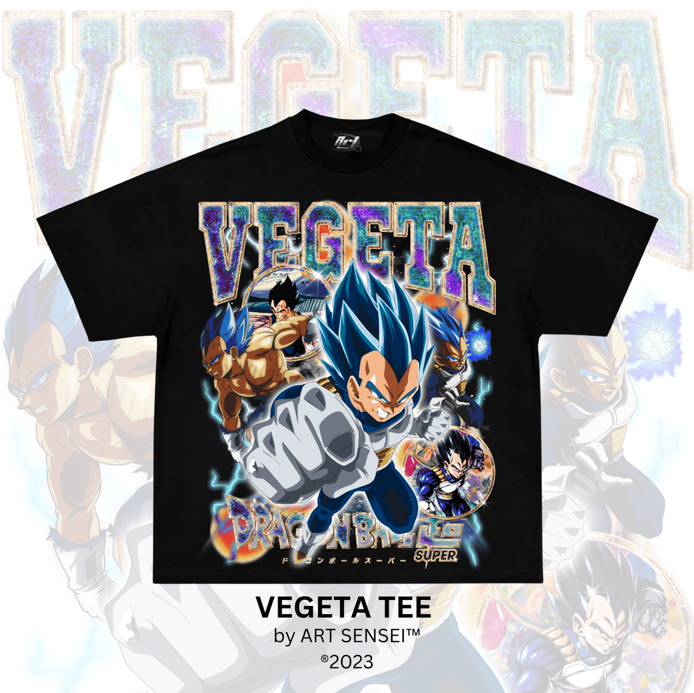 Art Sensei BLACK / S VEGETA TEE (B)