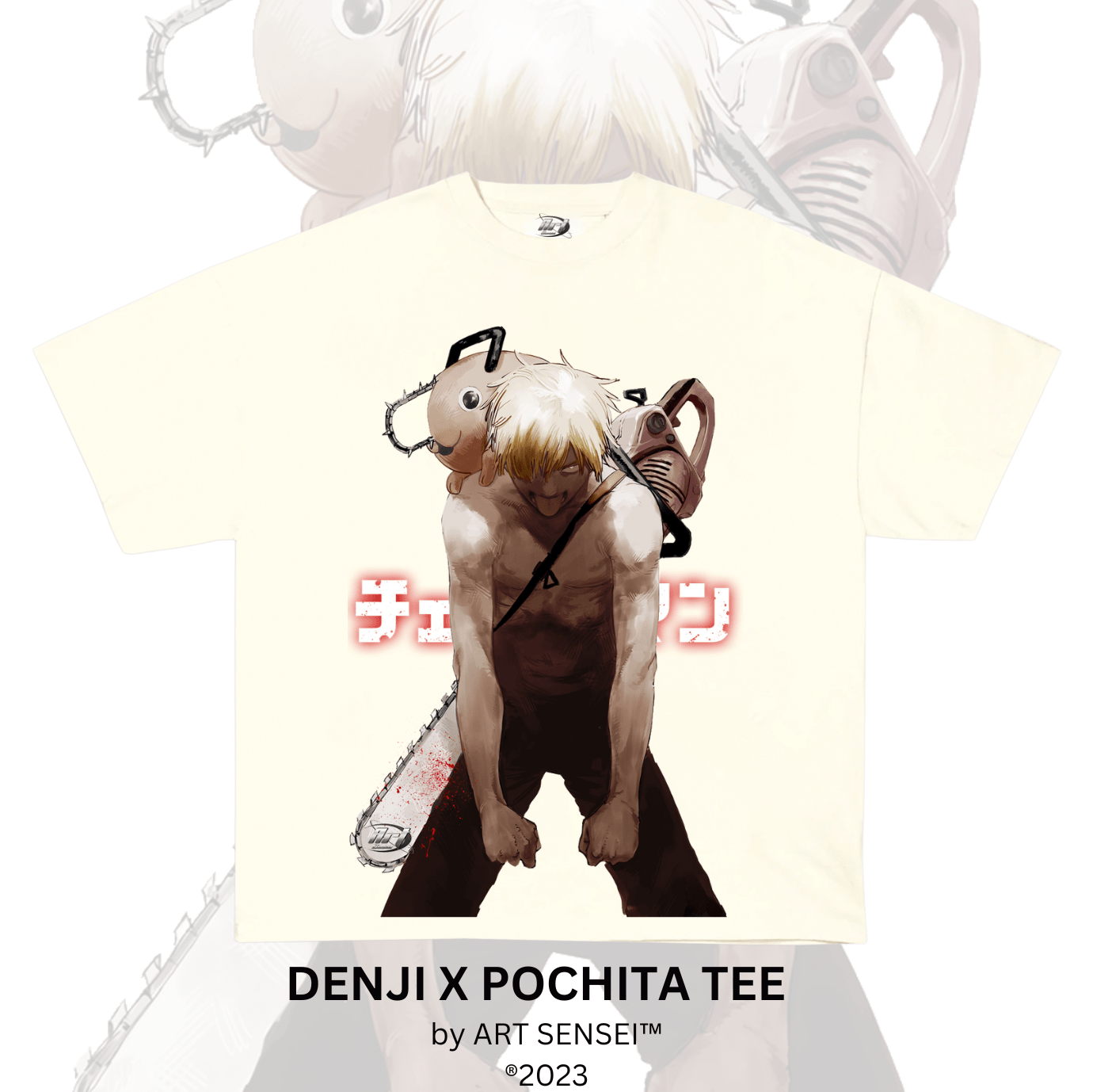 Art Sensei CREAM / S DENJI X POCHITA TEE (B)