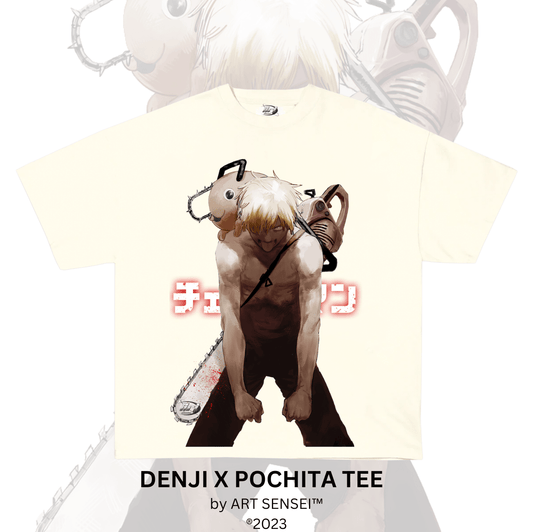 Art Sensei CREAM / S DENJI X POCHITA TEE (C)