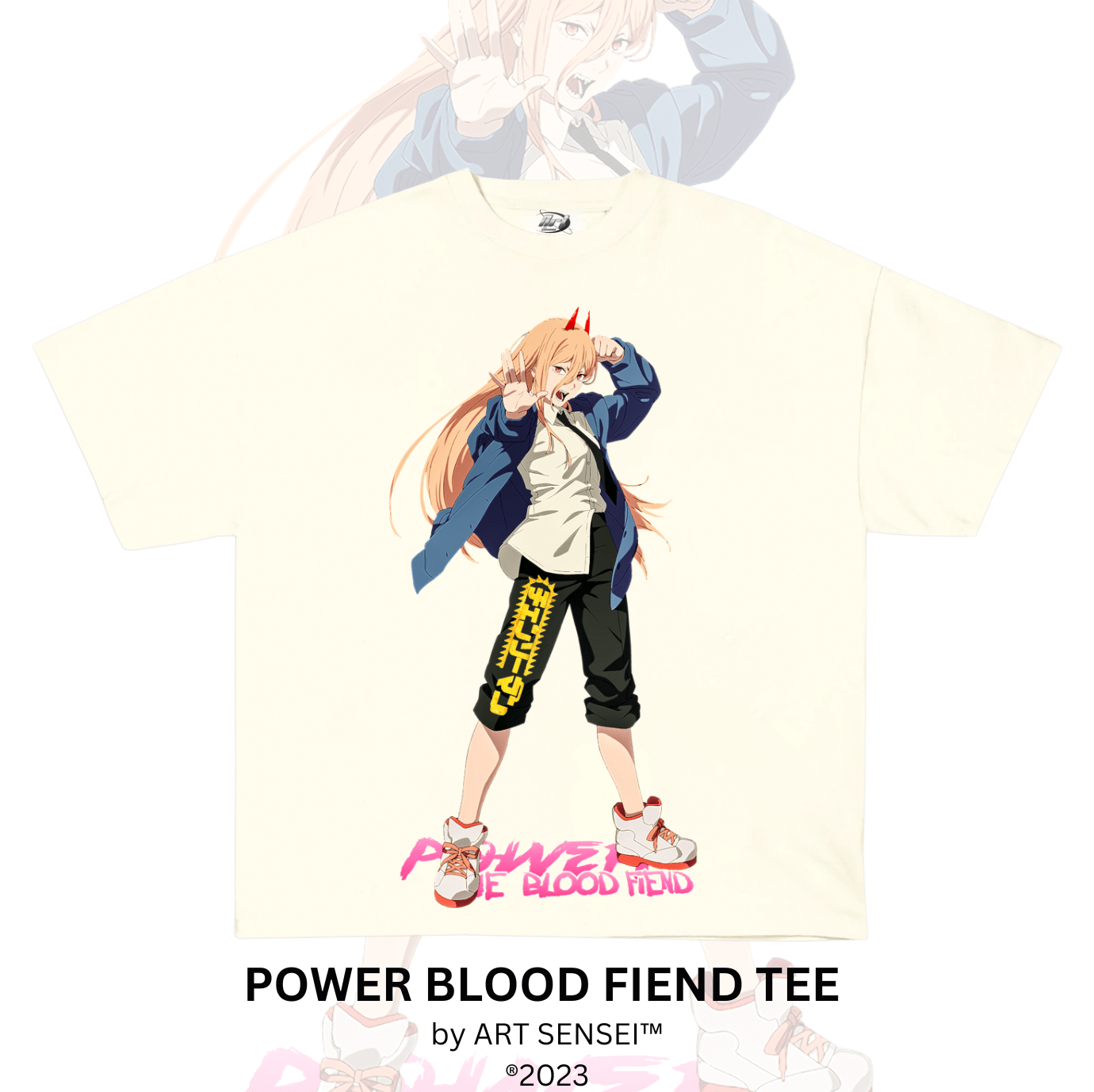 Art Sensei CREAM / S POWER BLOOD FIEND TEE (B)