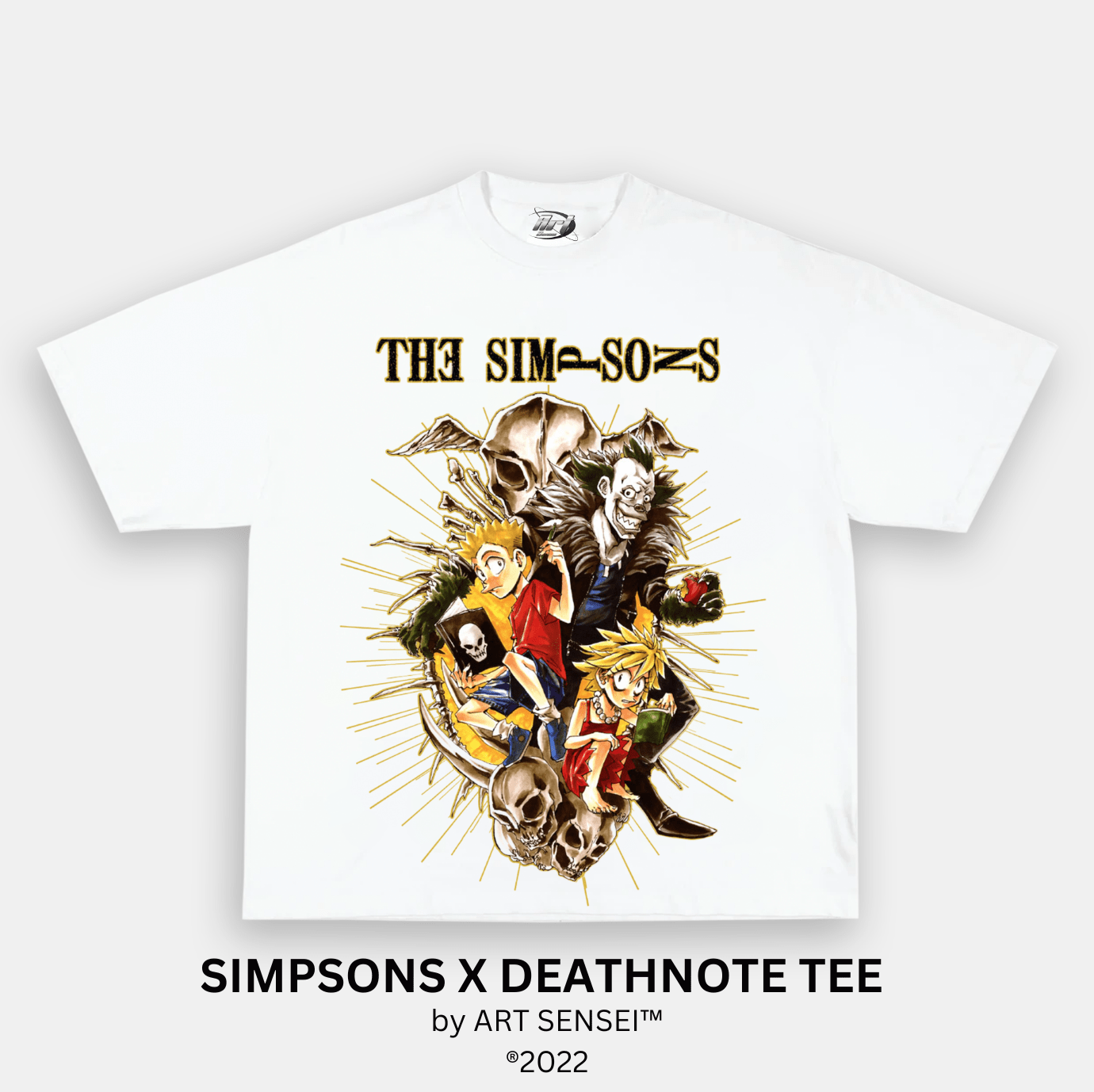 Art Sensei WHITE / S SIMPSONS X DEATHNOTE TEE (B)