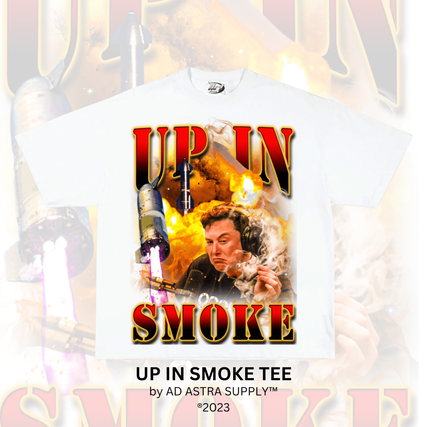 Art Sensei WHITE / S UP IN SMOKE TEE